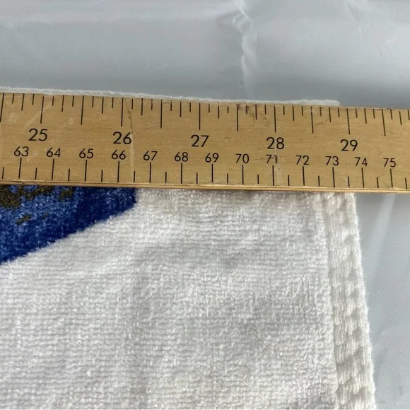 Vintage new condition Spring bath abstract 90s Geometric Pattern hand Towels x 2 - Picture 2 of 7